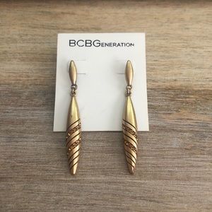 NWT BCBGeneration antique gold tone earrings